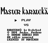 Master Karateka screenshot 3 for GameBoy